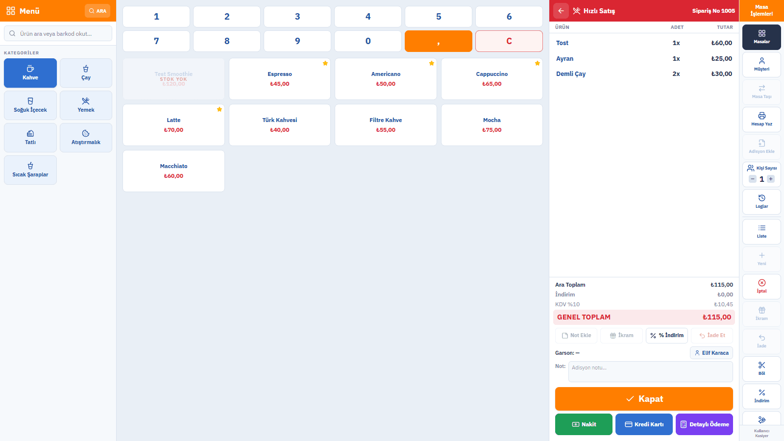 POS system for restaurants